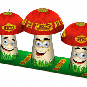 Грибная семейка (батарея из трёх фонтанов в форме грибов)